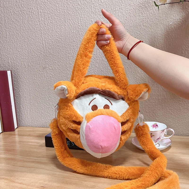 

Cute Tigger Plush Hand-Carrying Bag New Girl 'S Funny Smiling Tiger Cartoon Doll Girl 'S Shoulder Messenger Bag Fashion