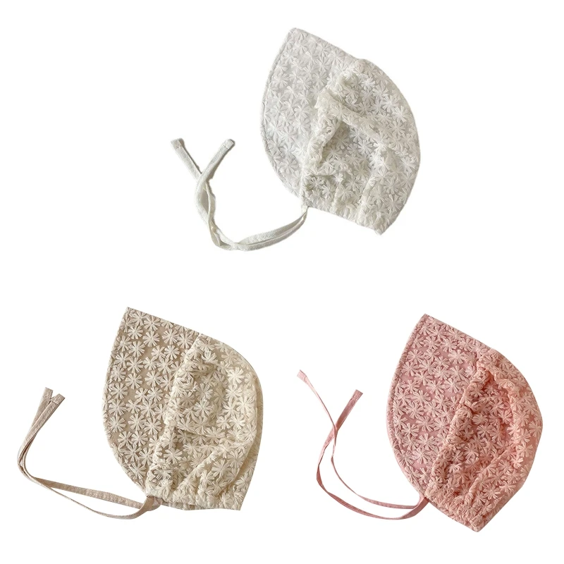 

Детская кружевная шапка с люверсами, детская шапочка, шляпа, Солнцезащитная шапочка для младенцев 3-15 месяцев, аксессуары для фотосъемки для...