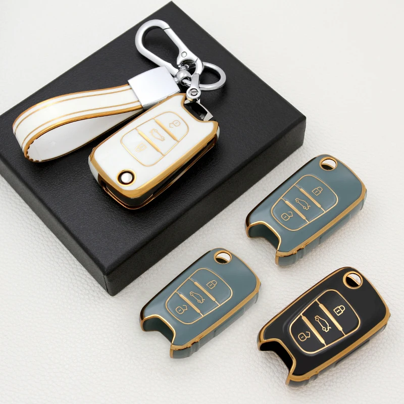 

TPU Car Key Case Cover Keychain Protection For Hyundai I20 I30 Elantra Azera Veracruz Veloster Kia Rio K7 K5 Sportage Sorento