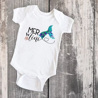 mommy and me outfits mermaid sets family look baby girl clothes print fashion mama mer mini shirt set mommy daughter m