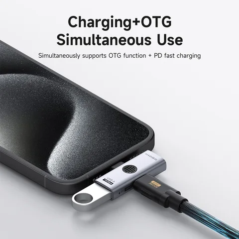 Hagibis Dual USB C адаптер 1 в 2, разветвитель с портом зарядки 100 Вт, конвертер USB C в OTG для наушников для iPad iPhone Macbook