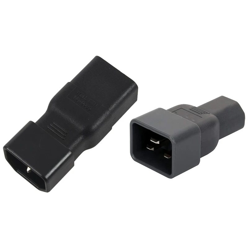 

1 Pcs PDU UPS Power IEC Male C14 To Female C19 Adapter & 1 Pcs Beige Color IEC 320 C13 To C20 AC Adapter