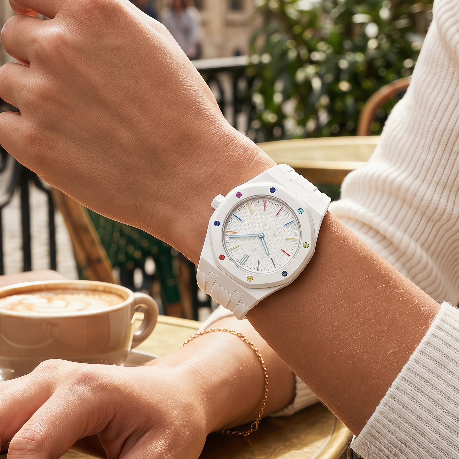 Фото Для Swatch AP: Защитный чехол-бампер Royal Pop Frame, противоударный, из поликарбоната, с силиконовыми ремешками, для модифицированных карманных часов, ремешок на запястье №3