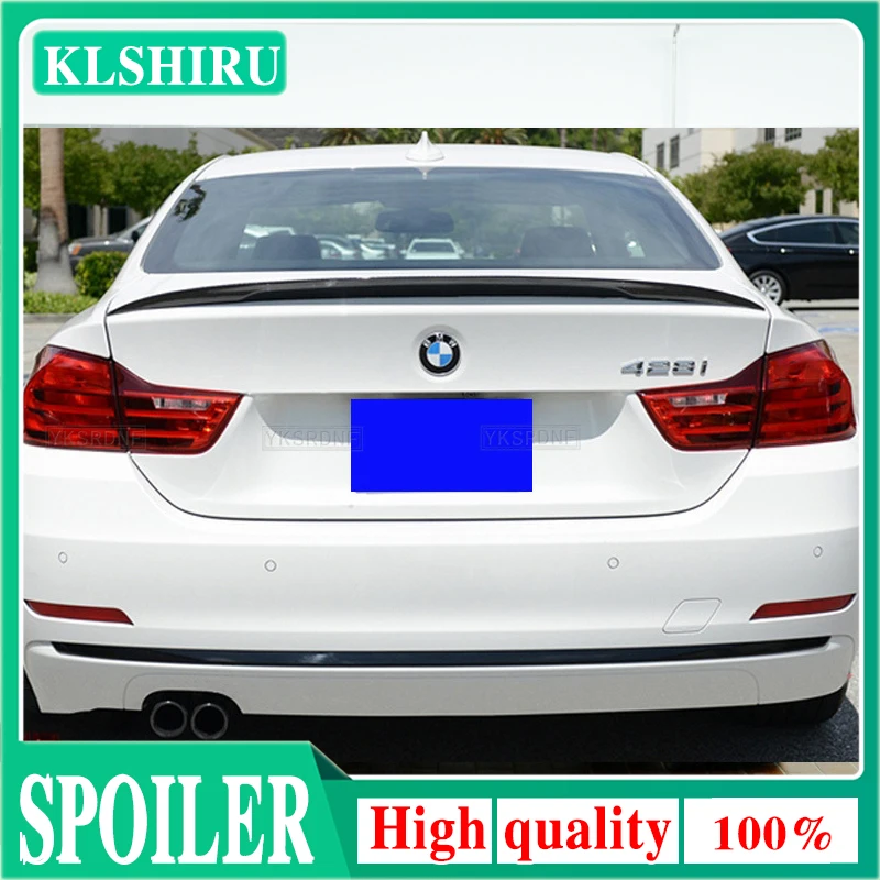 

For BMW F32 4 Series 428i 435i 2 Dr For Coupe 2013-2019 P Style F32 ABS / Carbon Fiber Car Trunk Boot Lip Spoiler Wing Lid Big