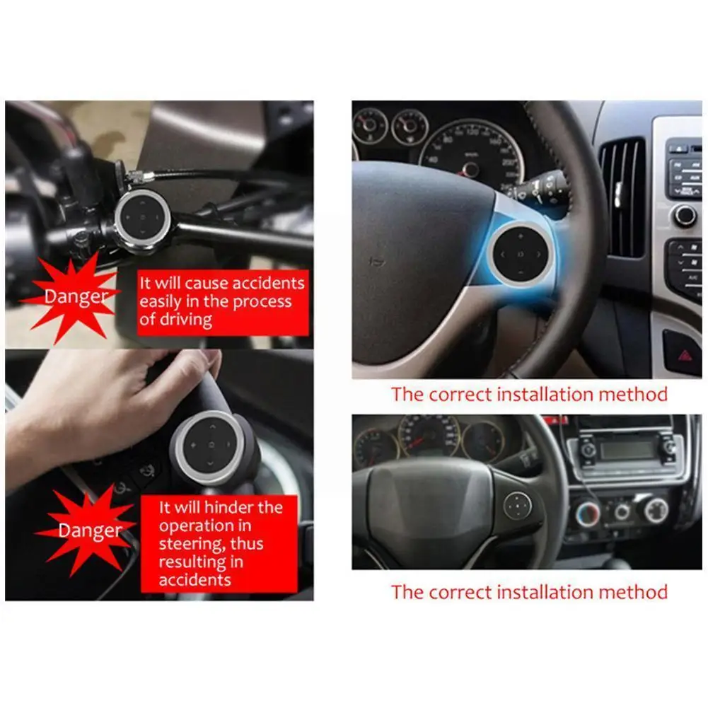 

Multi-function Wireless Bluetooth Media Car Steering Media Button Mp3 Wheel Control Remote Steering Controllor Wheel U3u6