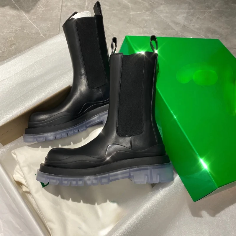 

2022 New Internal Heightening Martin Boots Thick-soled Chelsea Boots Chimney Boots In British Style