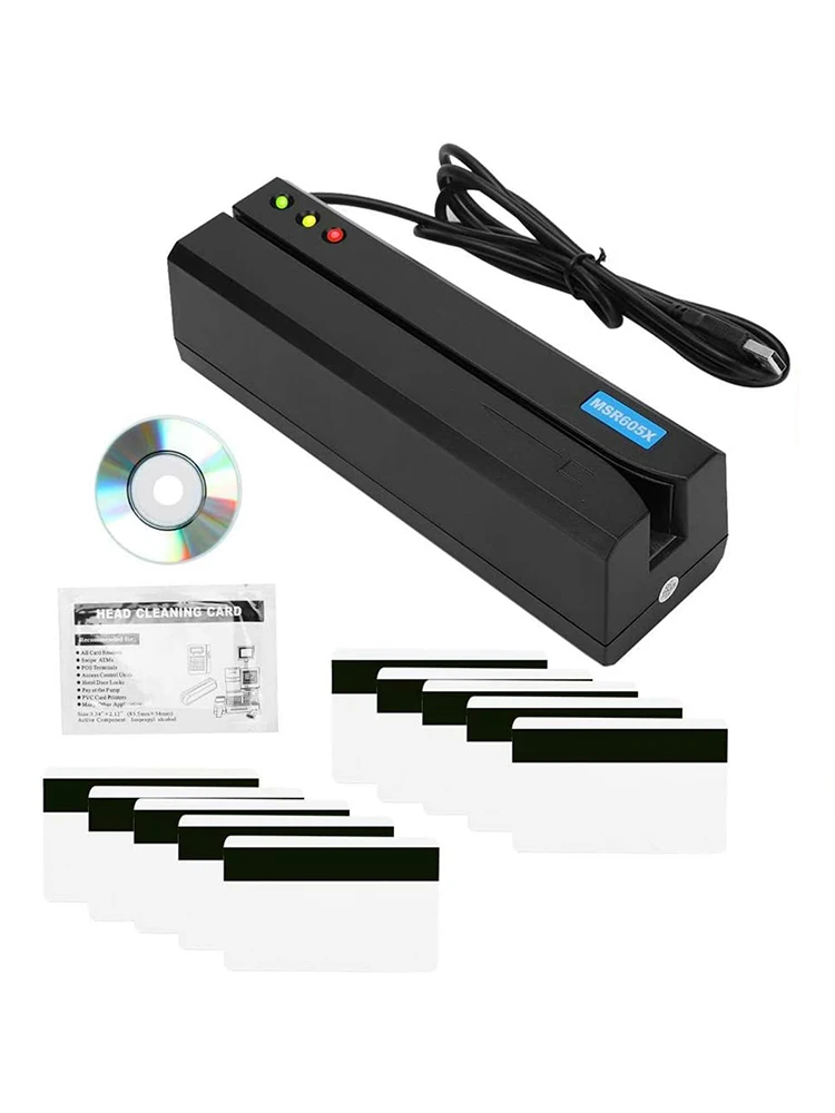 Устройство для чтения магнитных карт Deftun MSR X6 X6BT Bluetooth MSR605X 605X USB мини-устройство с 3