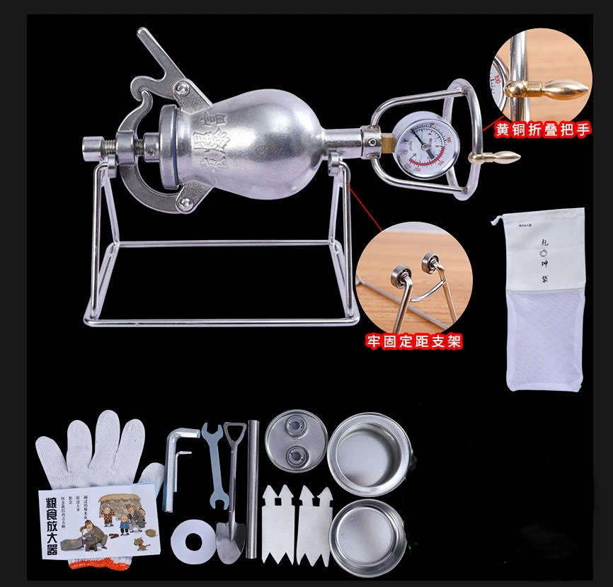 

304 Stainless Steel Automatic Mini Popcorn Machine Home Small Popcorn Pots Old Fashioned Hand Cranked Popcorn Maker