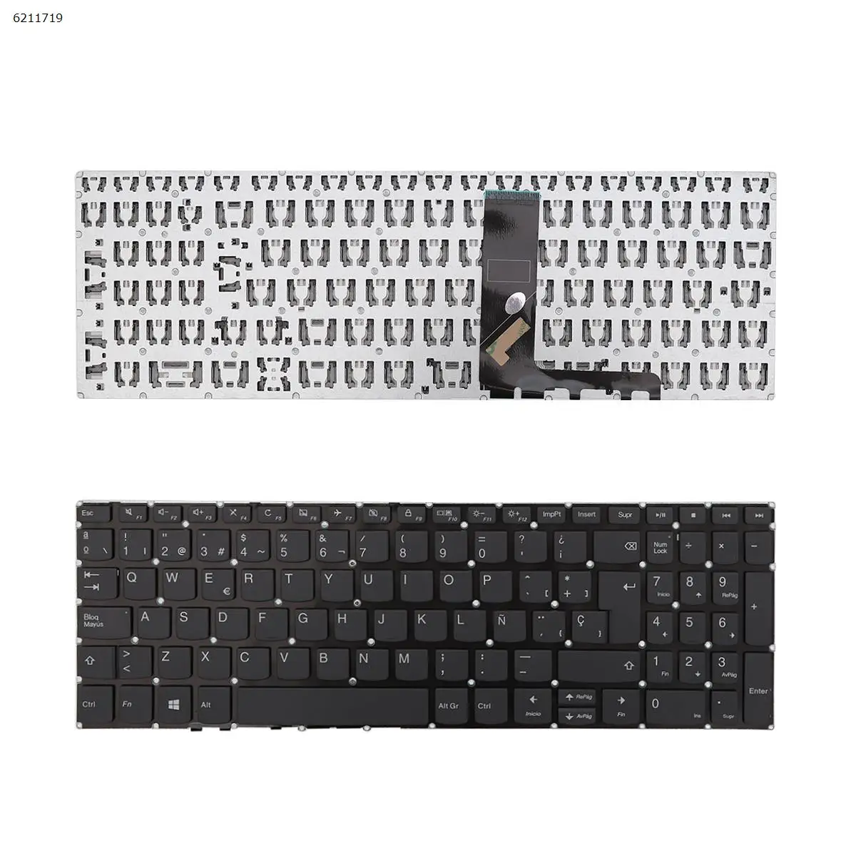 

SP Клавиатура для ноутбука Lenovo IdeaPad 330-15IKB 320-17ikb 320-17isk 330-17IKB серая без рамки без фольги