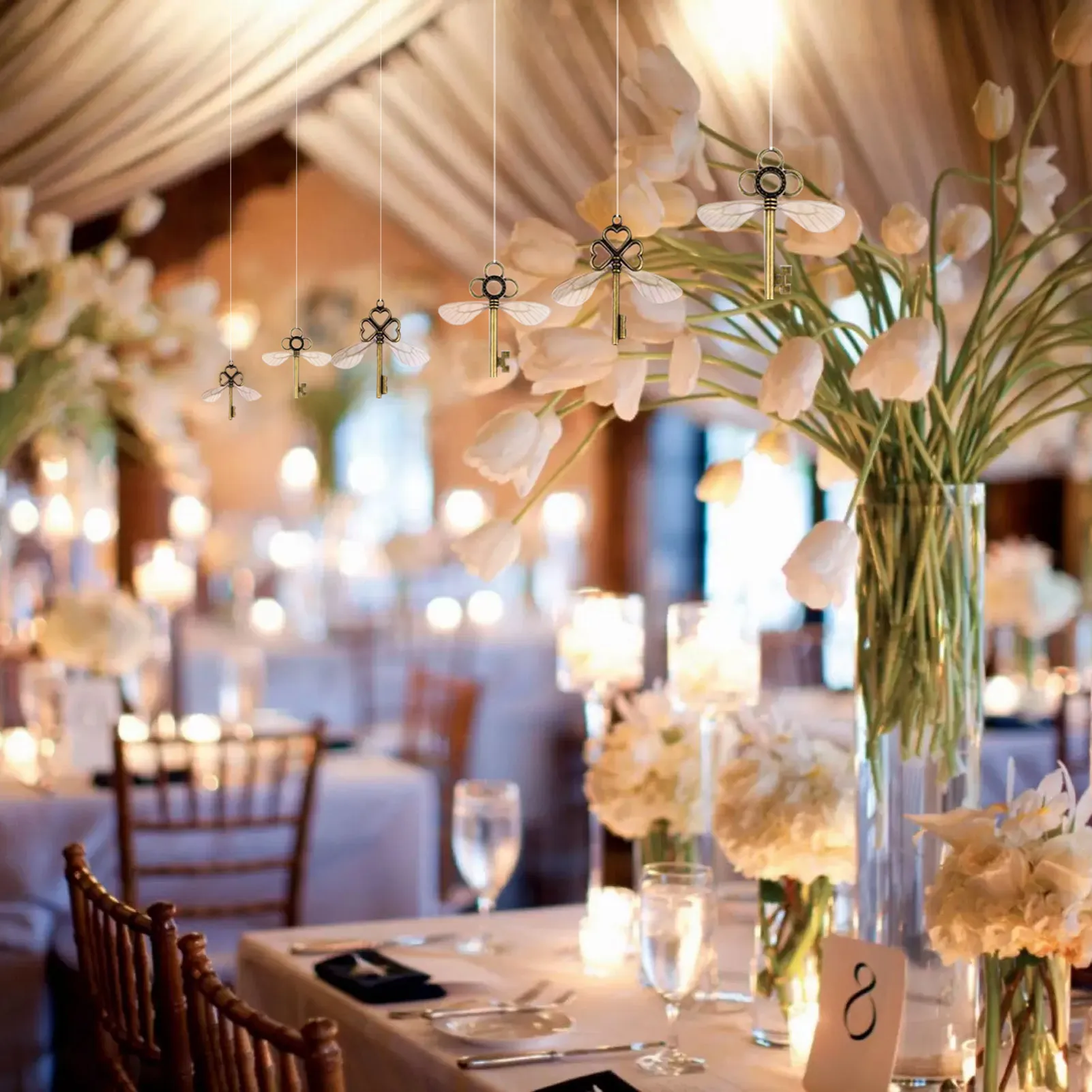 

50 шт., декоративные ключи-скелеты в стиле ретро