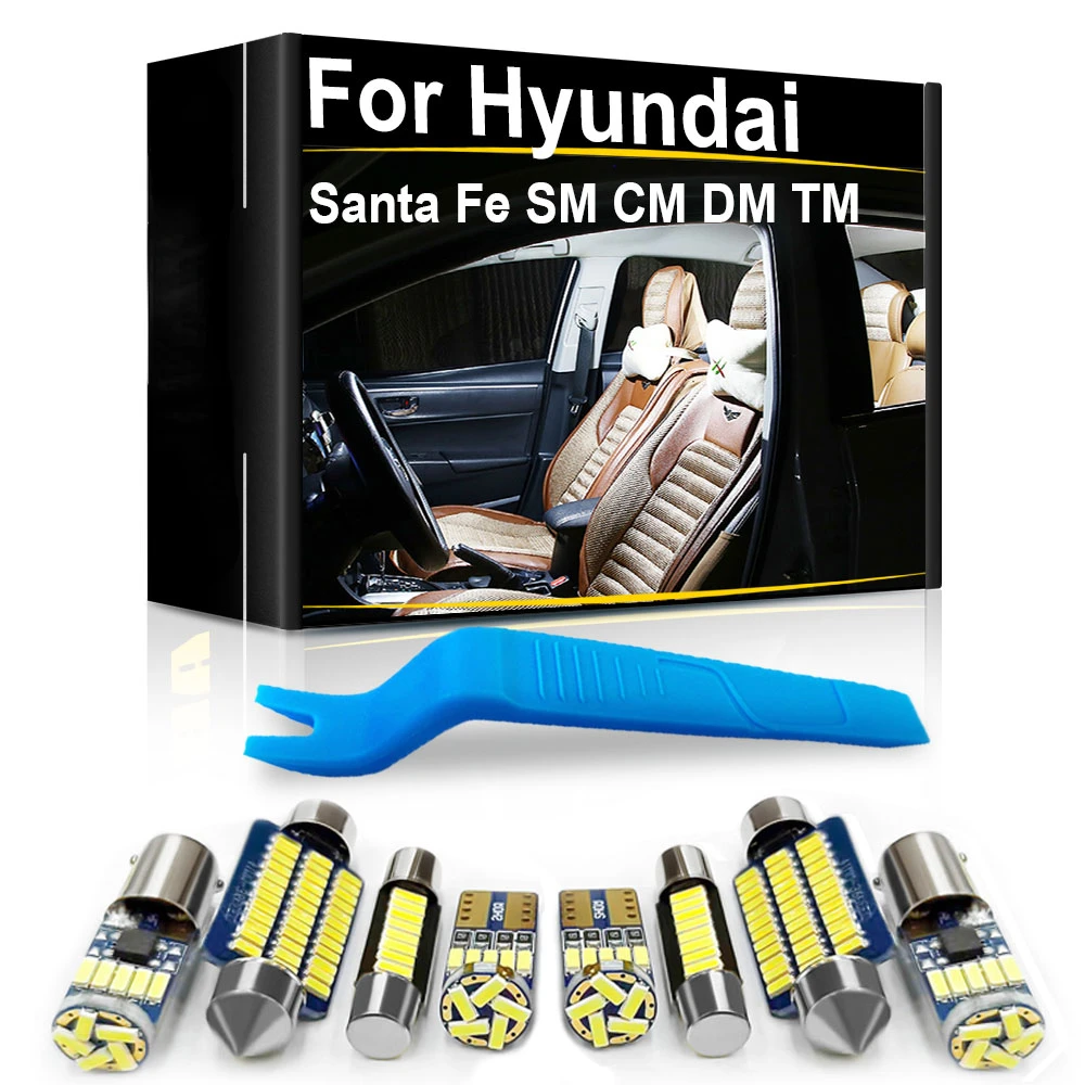 

Car Interior LED Lights Canbus For Hyundai Santa Fe SM CM DM TM 2007 2010 2013 2014 2017 2018 2019 2020 2021 Auto Accessories