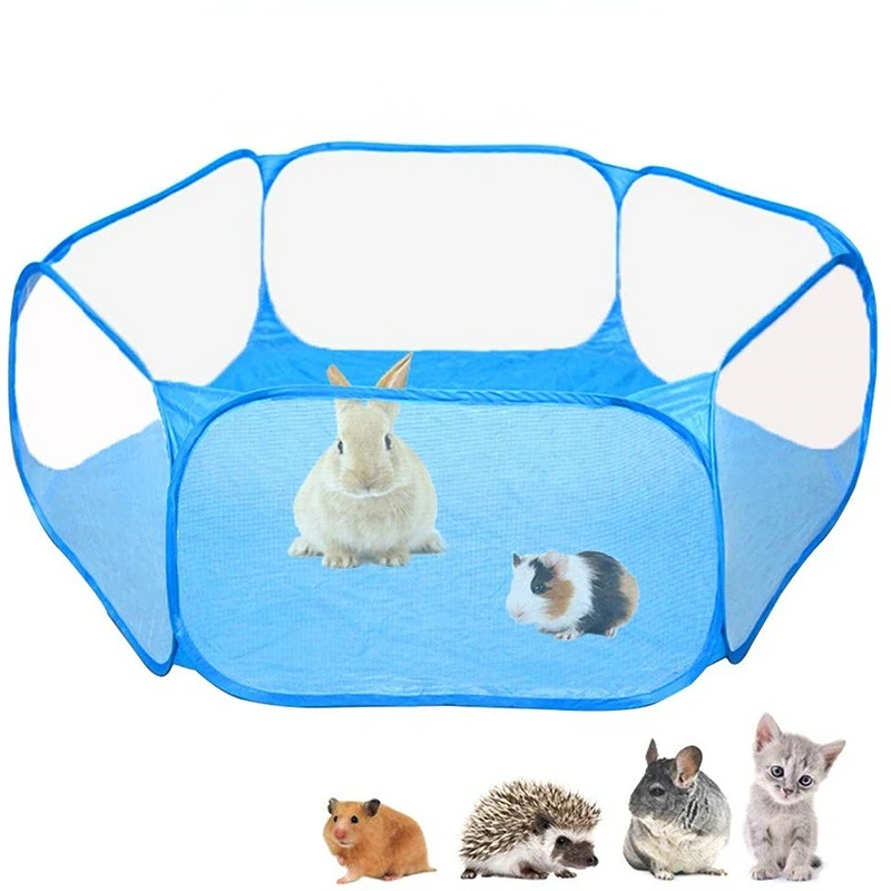 

Portable Pet Fence Kitten Cage Folding Cage Playpen for Hamster Hedgehog Small Animals Breathable Puppy Rabbit Guinea Pig items