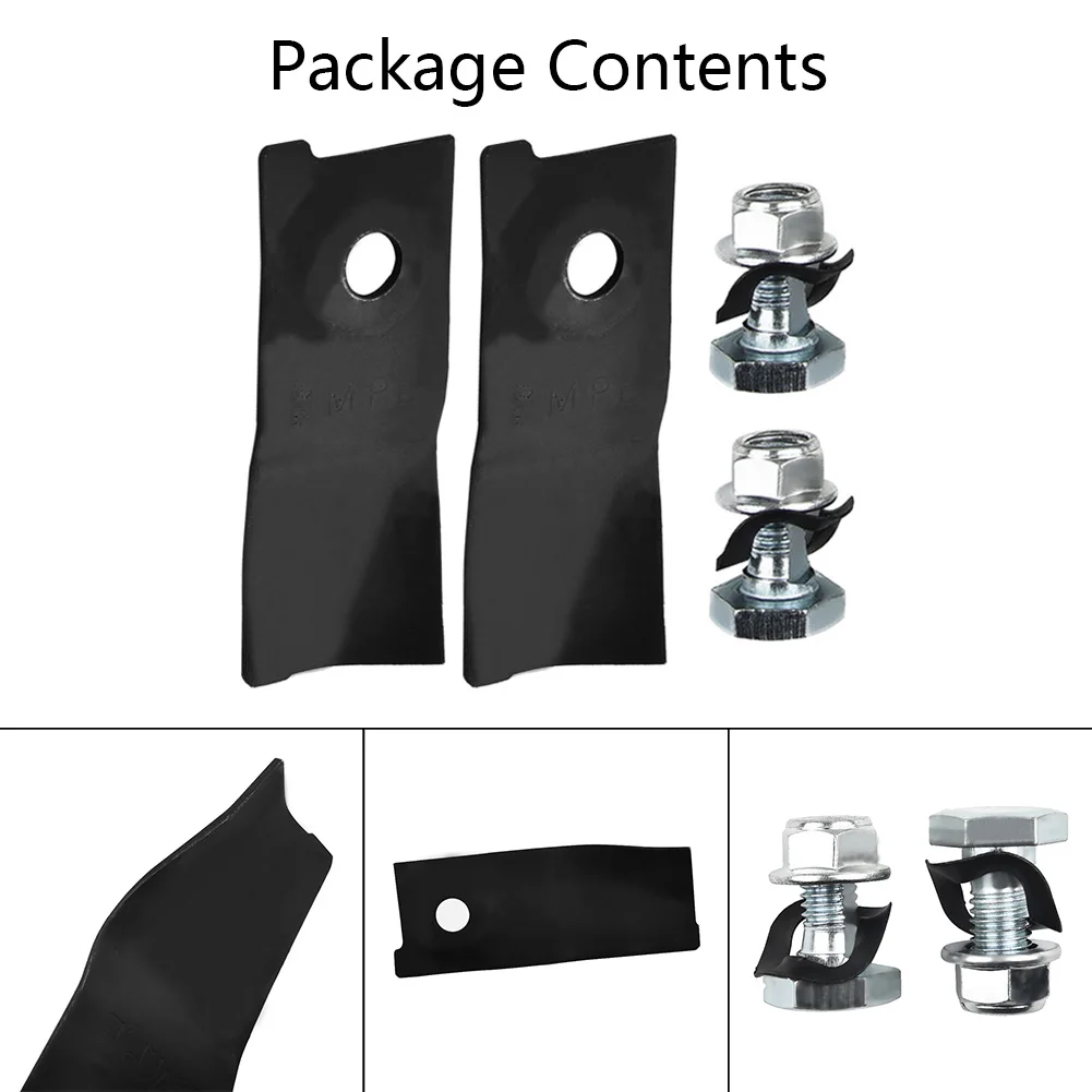 2 комплекта закаленных лезвий газонокосилки болты 18 дюймов 125x45 мм комплект для