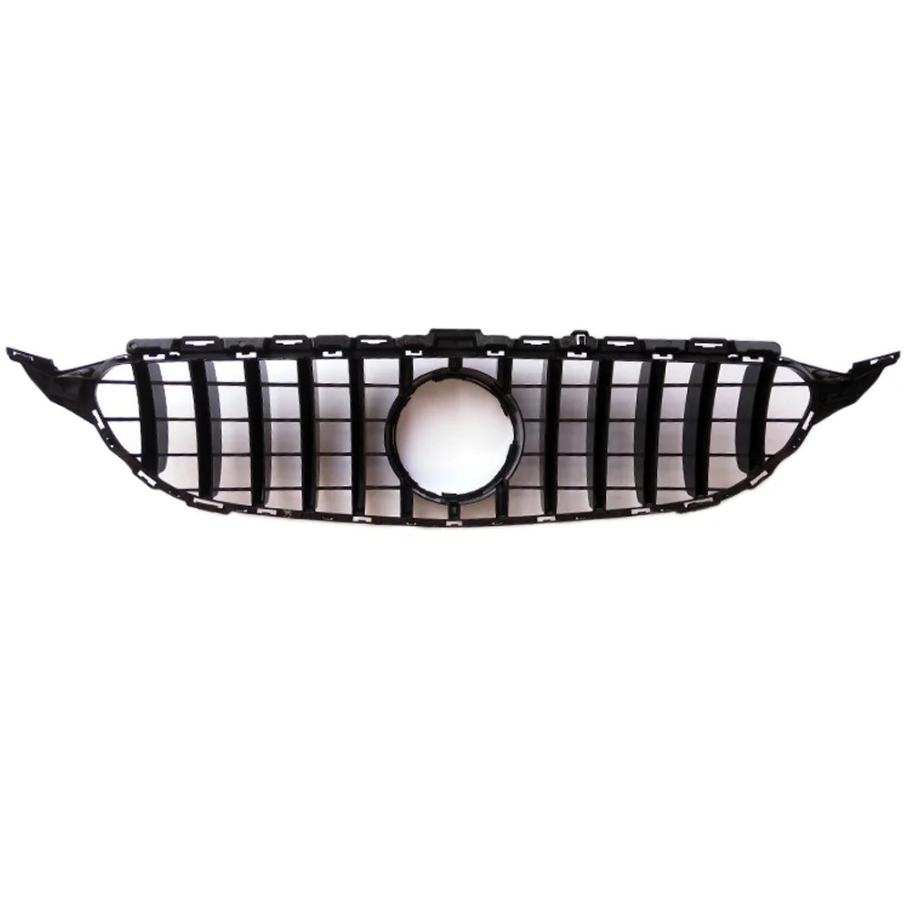 

GT Style Car Front Grill Grille Black/Silver For Mercedes Benz W205 C200 C250 C300 C350 2015-2018 Car Styling Accessories