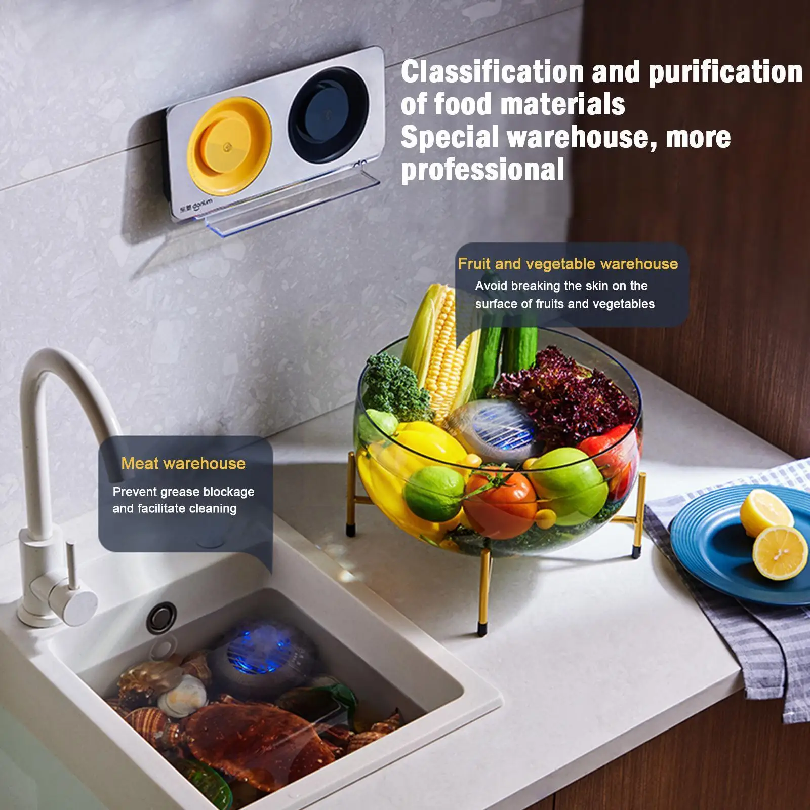 

Fruit And Vegetable Cleaning Machine Household Multifunctional Capsule Food Cleaner Washing Shape Fruit Fruit Vegetable Was J5n5