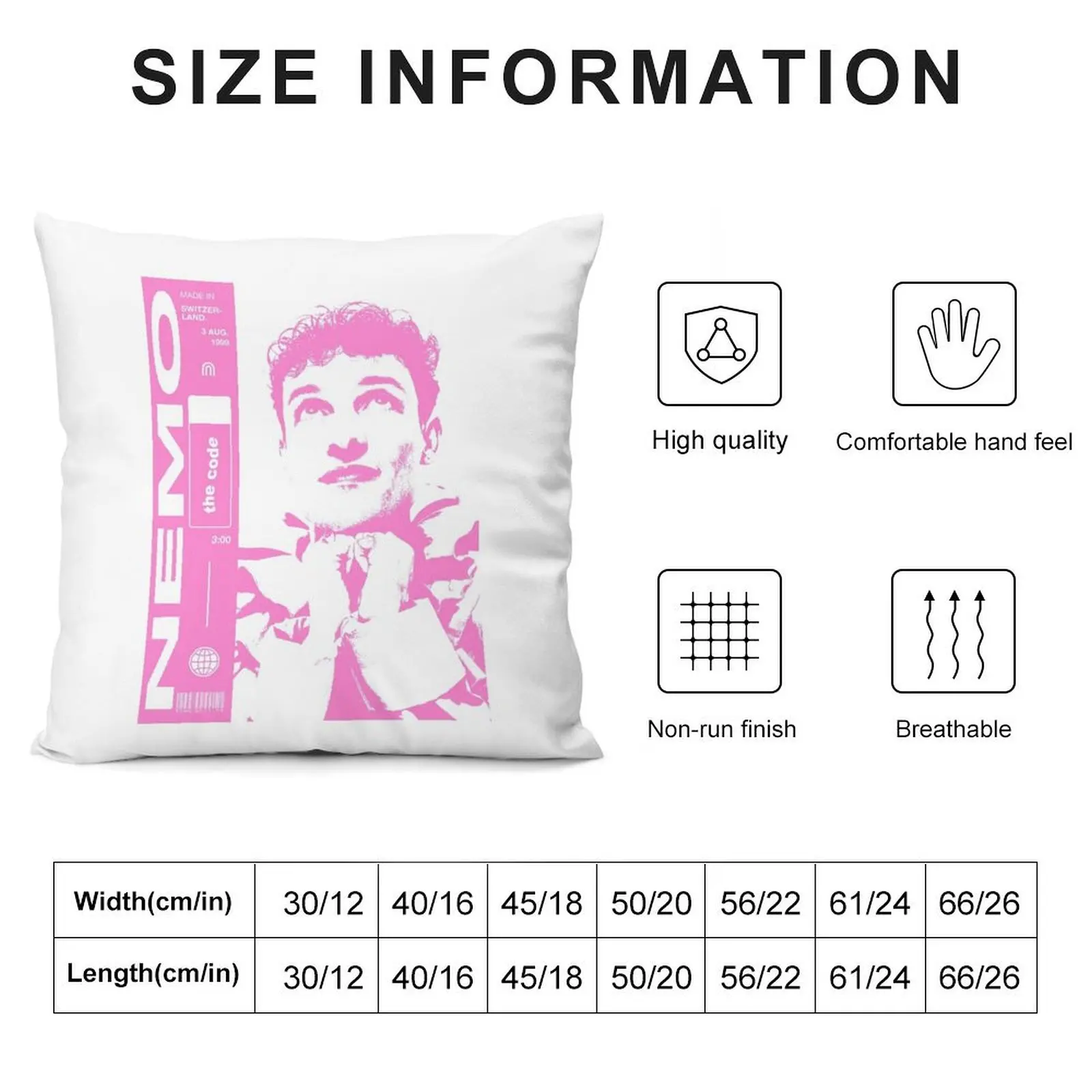 Nemo The Code Winner Eurovision 2024 швейцарский товар декоративная подушка рождественские