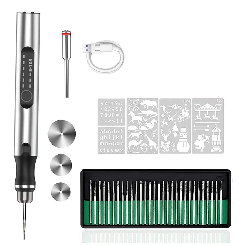 

USB Rechargeable Engraver Pen Professional DIY Engraving Pen For All Materials, For Wood Stone Metal