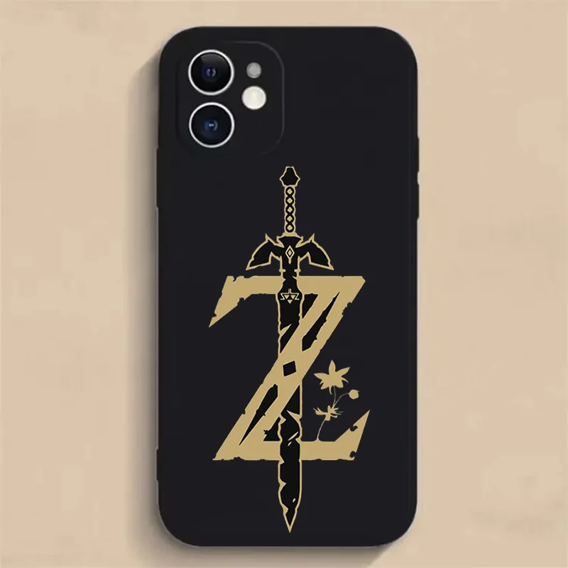 Мягкий чехол из ТПУ с цветами и синими мечами для iPhone 15 11 12 13 Mini 14 Pro XR X Xs Max 6 7 8 Plus SE