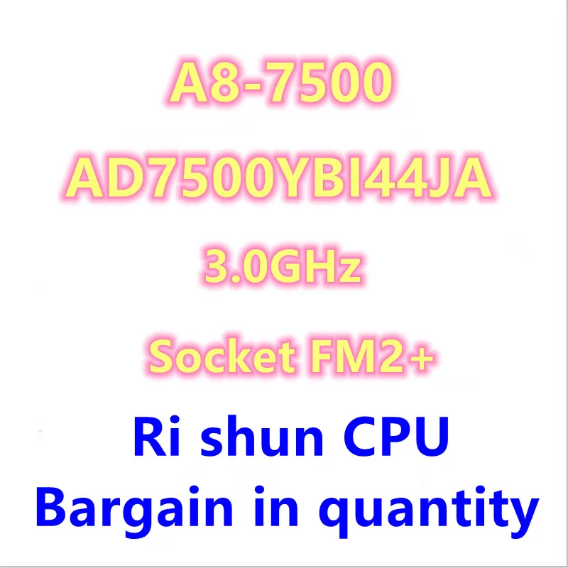 

A8-7500 A8 7500 3,0 GHz использованный четырехъядерный четырехпоточный процессор AD7500YBI44JA разъем FM2 +