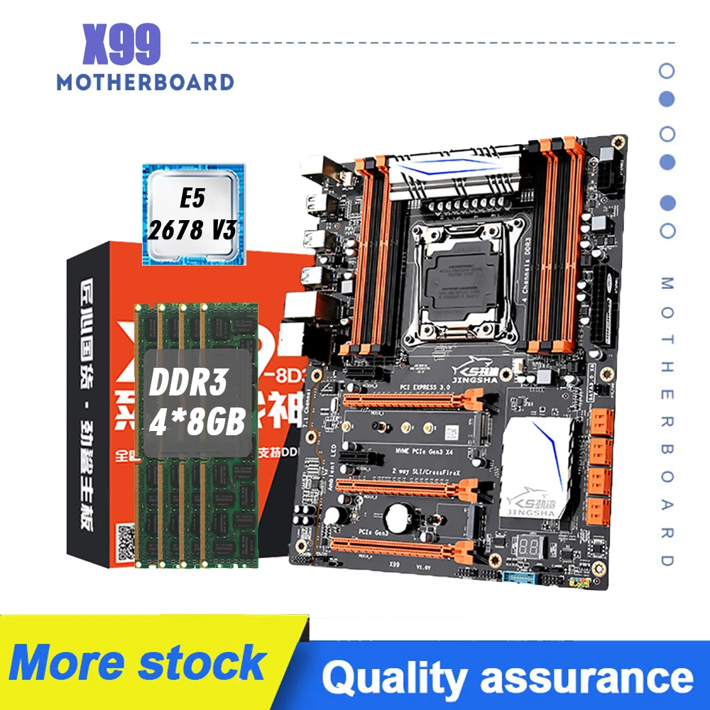 JINGSHA X99/XEON E5-2678v3/4*8Gb DDR3