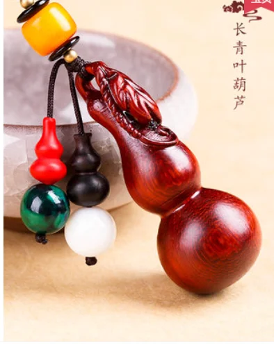 

Брелок Тыква из красного сандалового дерева, изысканный креативный кулон ручной работы в китайском стиле ретро