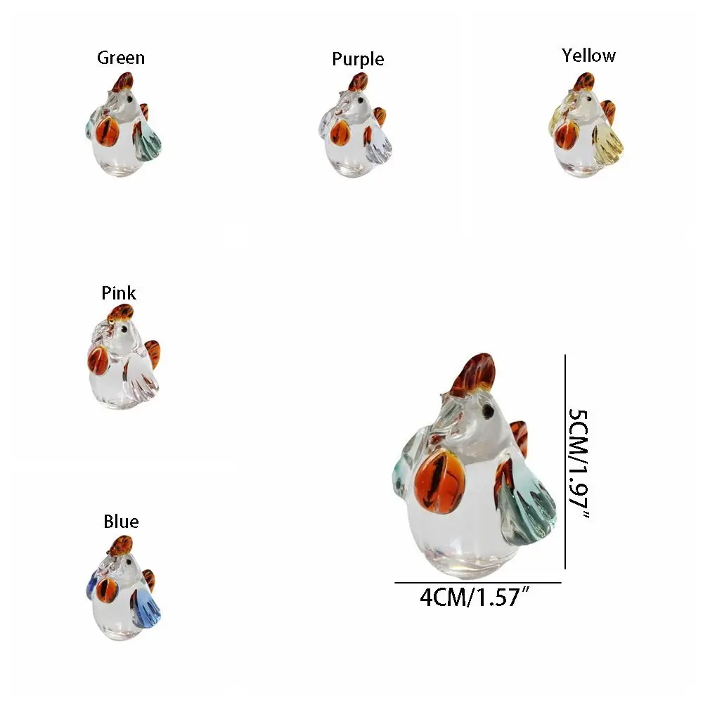 Мини глянцевое Хрустальное украшение петух милая фигурка курицы из мультфильма