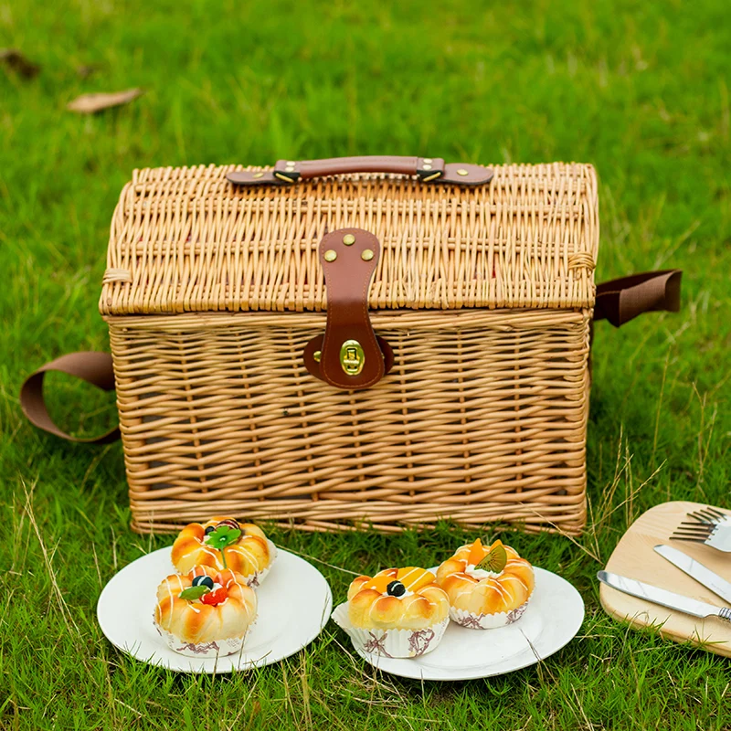 Мебель для дома Yiran корзина пикника из ивы уличная хранения с крышкой