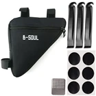 B-SOUL MTB велосипедная передняя рама, треугольная сумка, удочка для шин, набор клеевых нашивок для шин, велосипедные сумки для верхней трубы, набор инструментов для ремонта шин