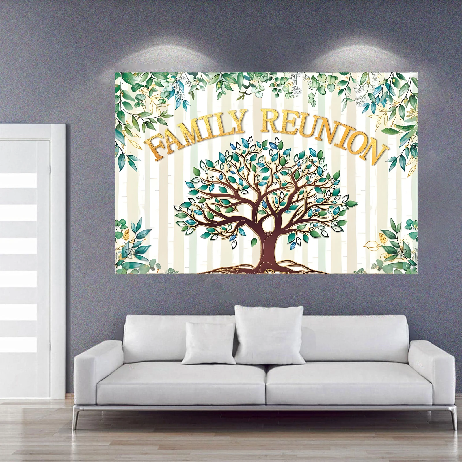 Фотофон с изображением семейного объединения 5x3 фута дерева добро пожаловать в