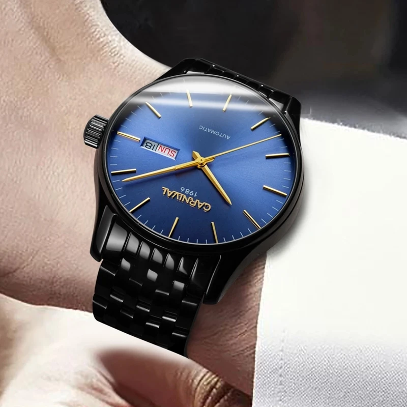 2023 New Carnival Brand Men's Watches Mechanical Watch for Men Luxury Automatic Watch Men Sapphire 30M Waterproof Reloj Hombre
