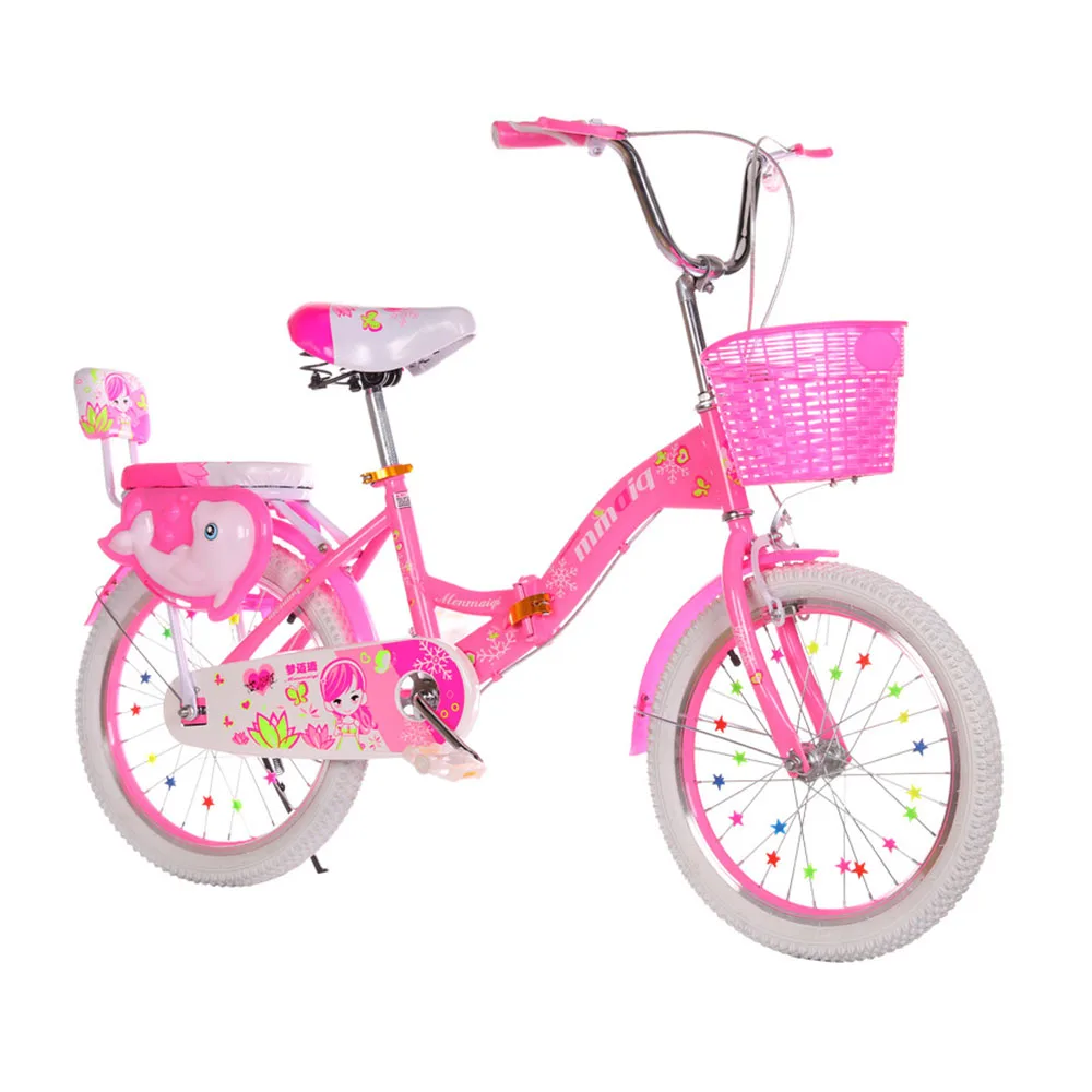 

18/20/22 Inches Childrens Bicycles Foldable Light High Carbon Steel Sensitive Braking Environment Protection With Basket Bike
