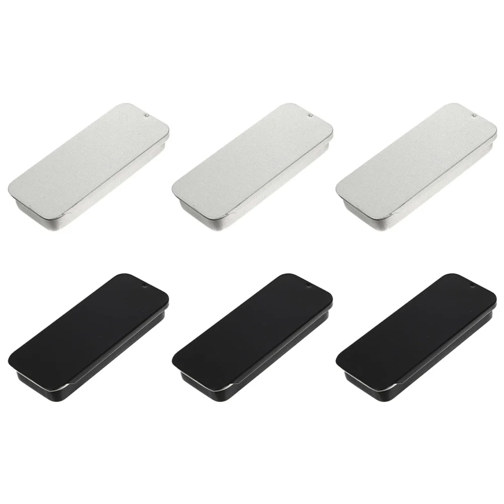

6 Pcs Tinplate Storage Box Metal Tins Lids Iron Candy Container Small Sweets Cases Bin Containers