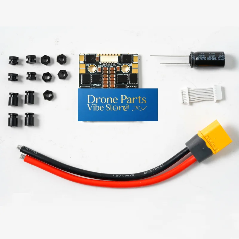 Фото Полетный контроллер Foxeer Reaper F4 Slim Min 60A 4-в-1 ESC BLHeli32 3-8S 128K 20x20мм для FPV-дронов, гоночных и фристайл-квадрокоптеров, аксессуары для DIY-сборки №4