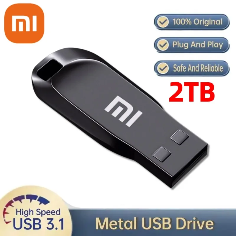 XIAOMI 2 ТБ U-диск Высокоскоростные мини-металлические флэш-накопители USB 512 ГБ 256
