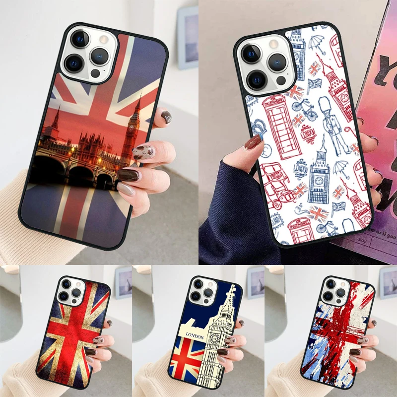 Чехол для телефона с флагом Великобритании и Лондона чехол iPhone 14 15 16 Pro Max SE 2020 apple 11