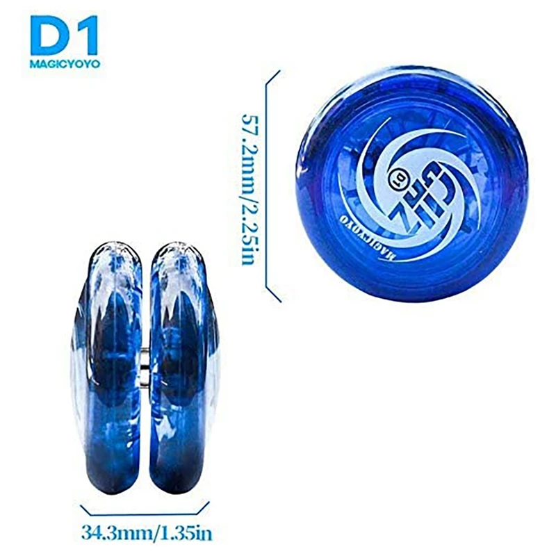 MAGICYOYO Responsive Yoyo D1 GHZ Plastic Loop 2A Yoyo Ball With 6 Strings, Glove, Yoyo Pouch Toys For Kids images - 6