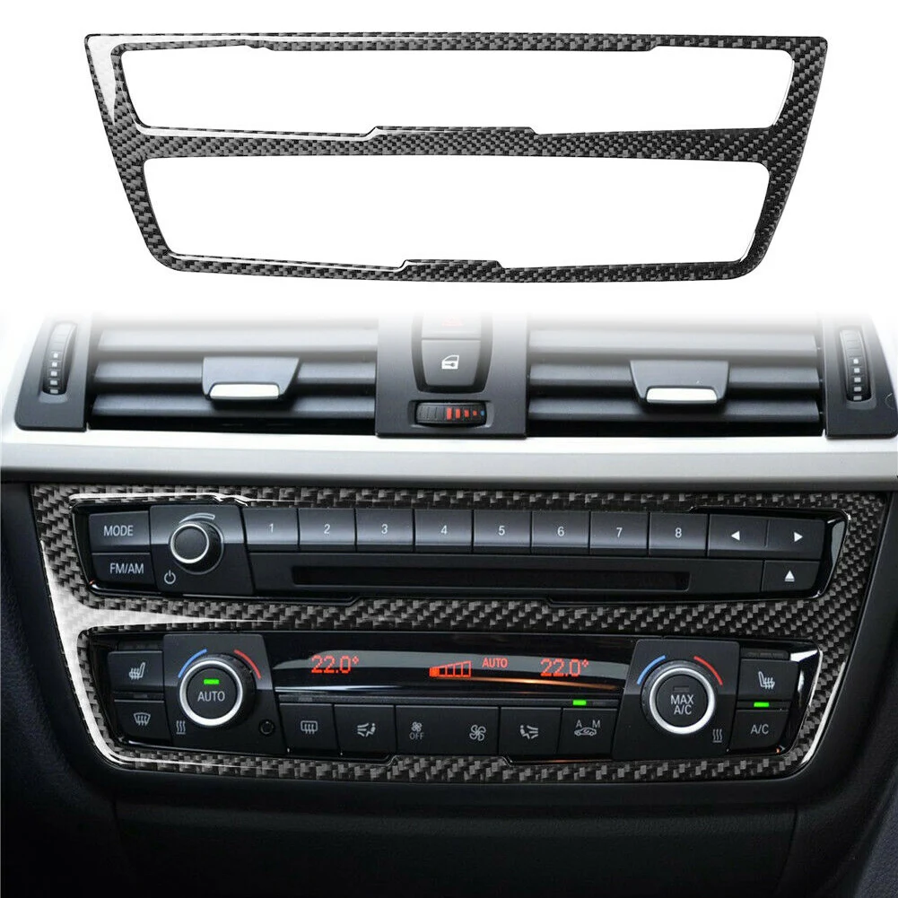 

Carbon Fiber CD Console Sticker Trim For BMW 3 Series F30 2013-19 3 Series Carbon Fiber Interior Car Stickers Central Control
