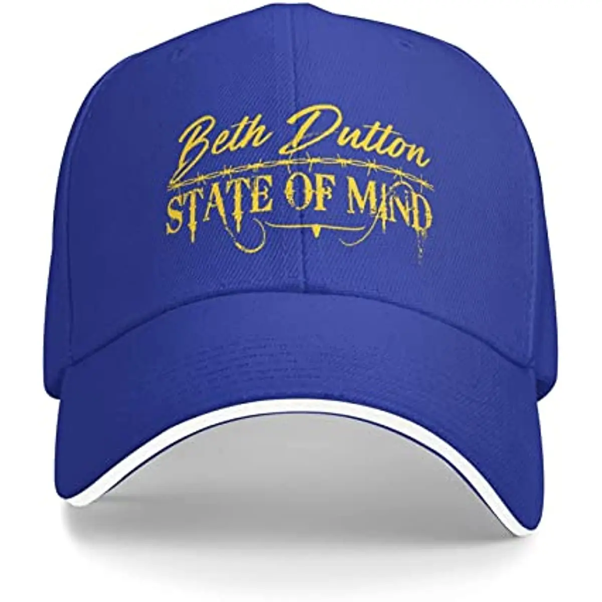 

Beth Dutton State of Mind,Adjustable Cowboy Baseball Cap Hats Men Vintage Unisex Seasons Relaxed Washed Denim Trucker