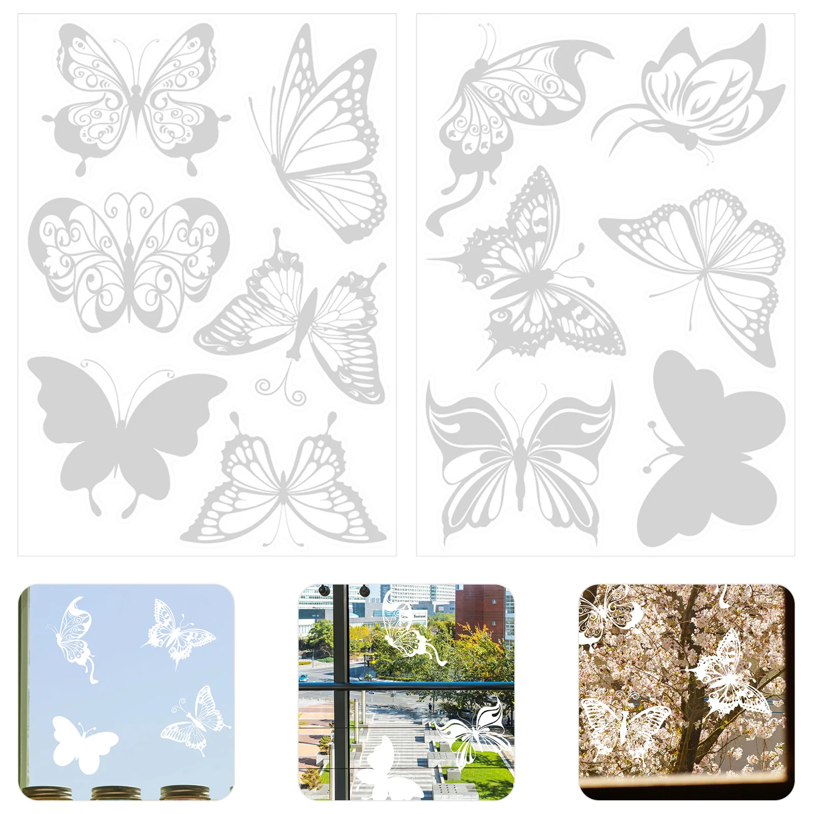 

Electrostatic Film Birds Alert Stickers Window Anti-Collision Cling Strikes Prevent Decal