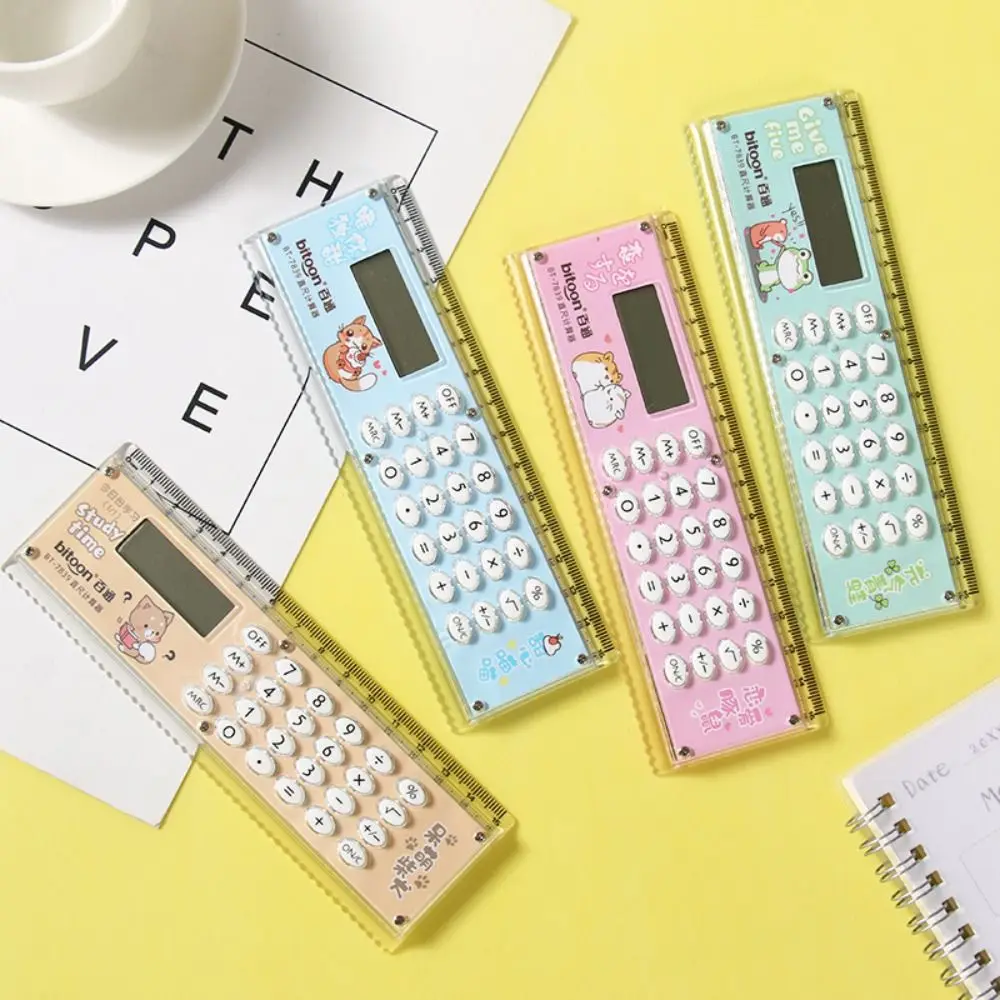 

Mini Straight Ruler Ultra-thin Measuring Ruler Kawaii Straightedge for School Office Students Gift