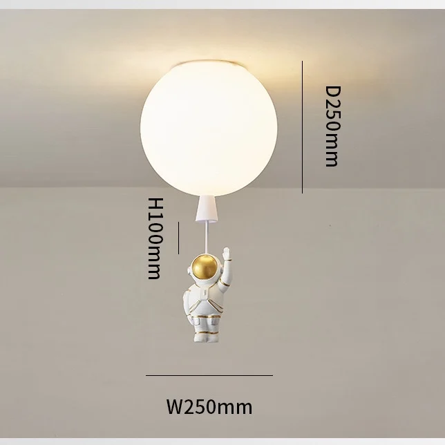 

Потолочный светильник-астронавт из металла и акрила