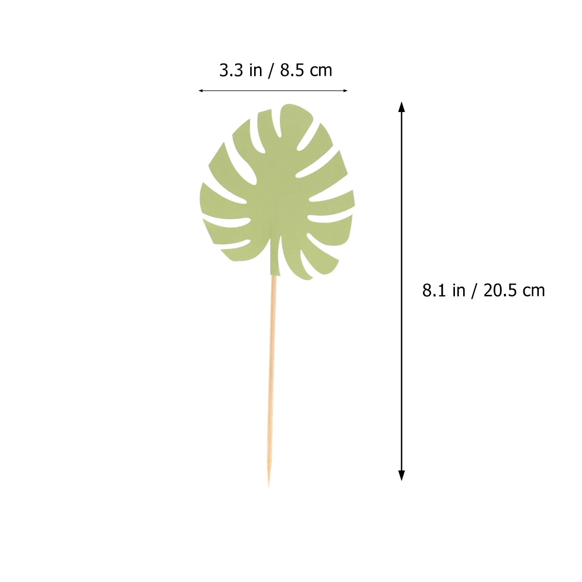

14 Pcs Summer Party Cake Toppers Tropical Green Palm Leaves Cake Picks Fruit Picks Wedding Birthday Party Dessert Toppers