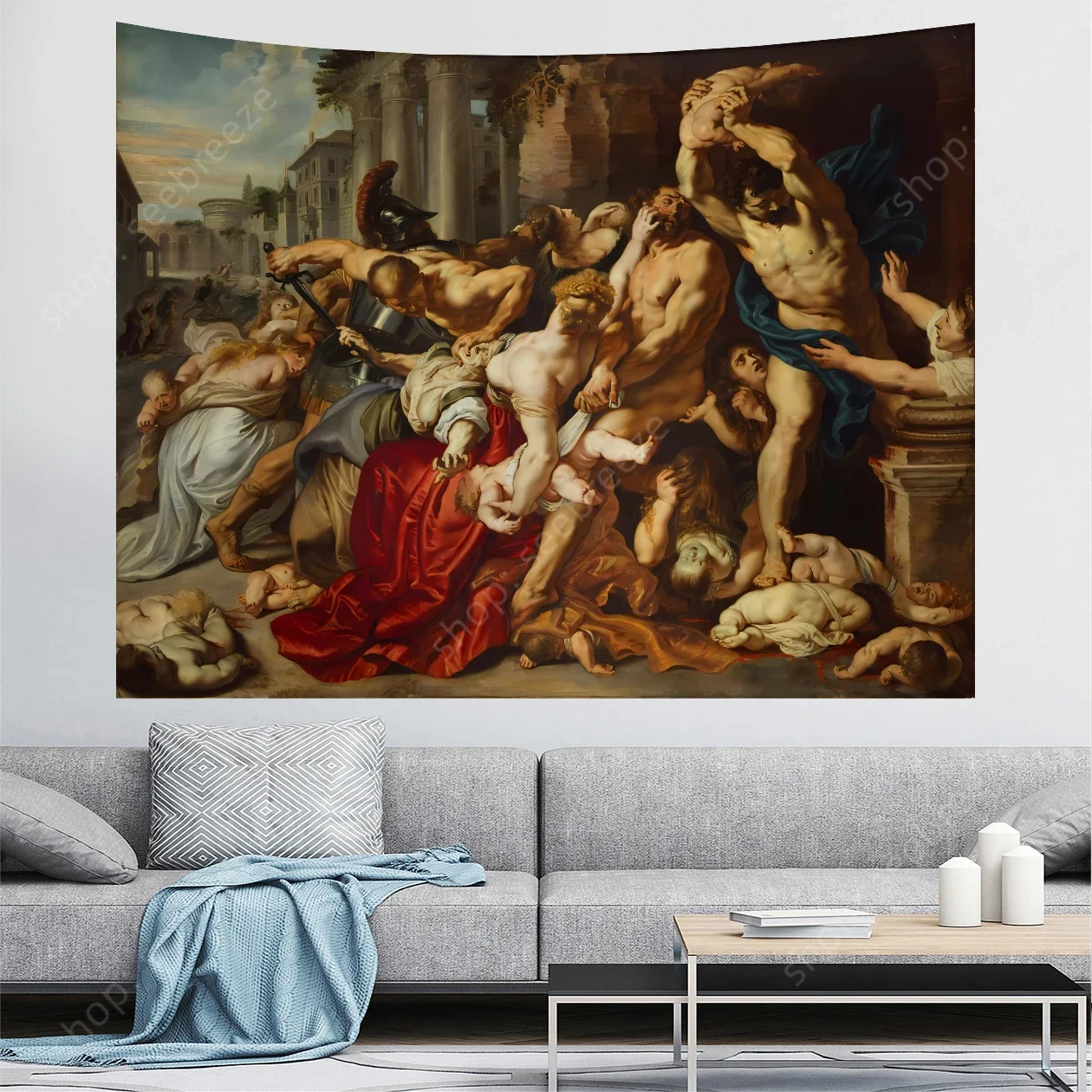 1 шт. декоративный гобелен с рисунком Питера пола Рубена бойня иннцентов