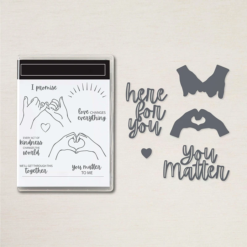 

Here Together Clear Stamps and Metal Cutting Dies Sets for Diy Craft Making Greeting Card Scrapbooking Dies 2022 New Arrivals