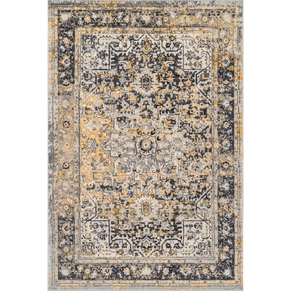 

nuLOOM Lilah Medallion Vintage Area Rug, 8', Gold