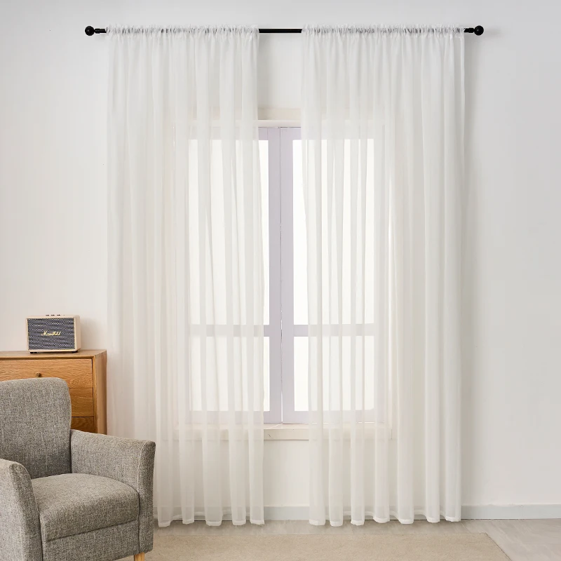 

Прозрачные шторы из полиэстера