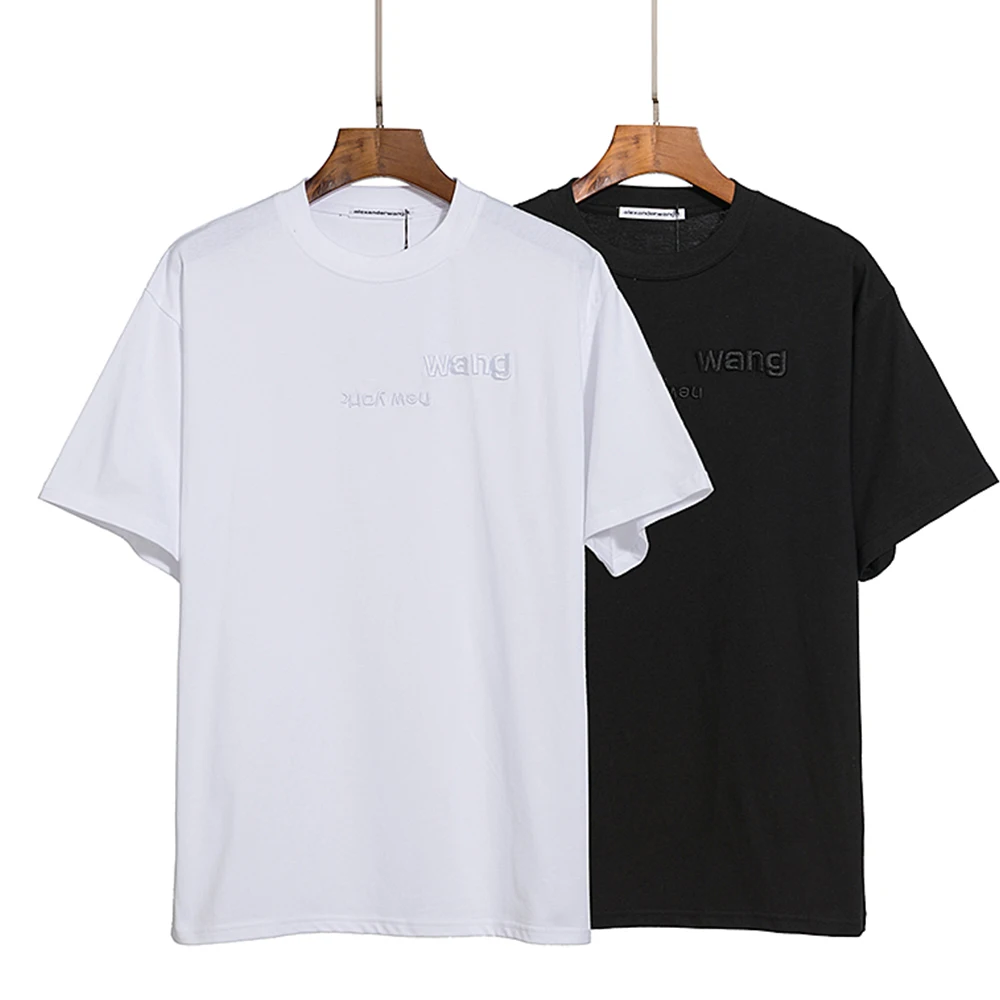 

Новинка 2023, футболка из чистого хлопка для мужчин и женщин в стиле ретро, с принтом букв и пены, с короткими рукавами