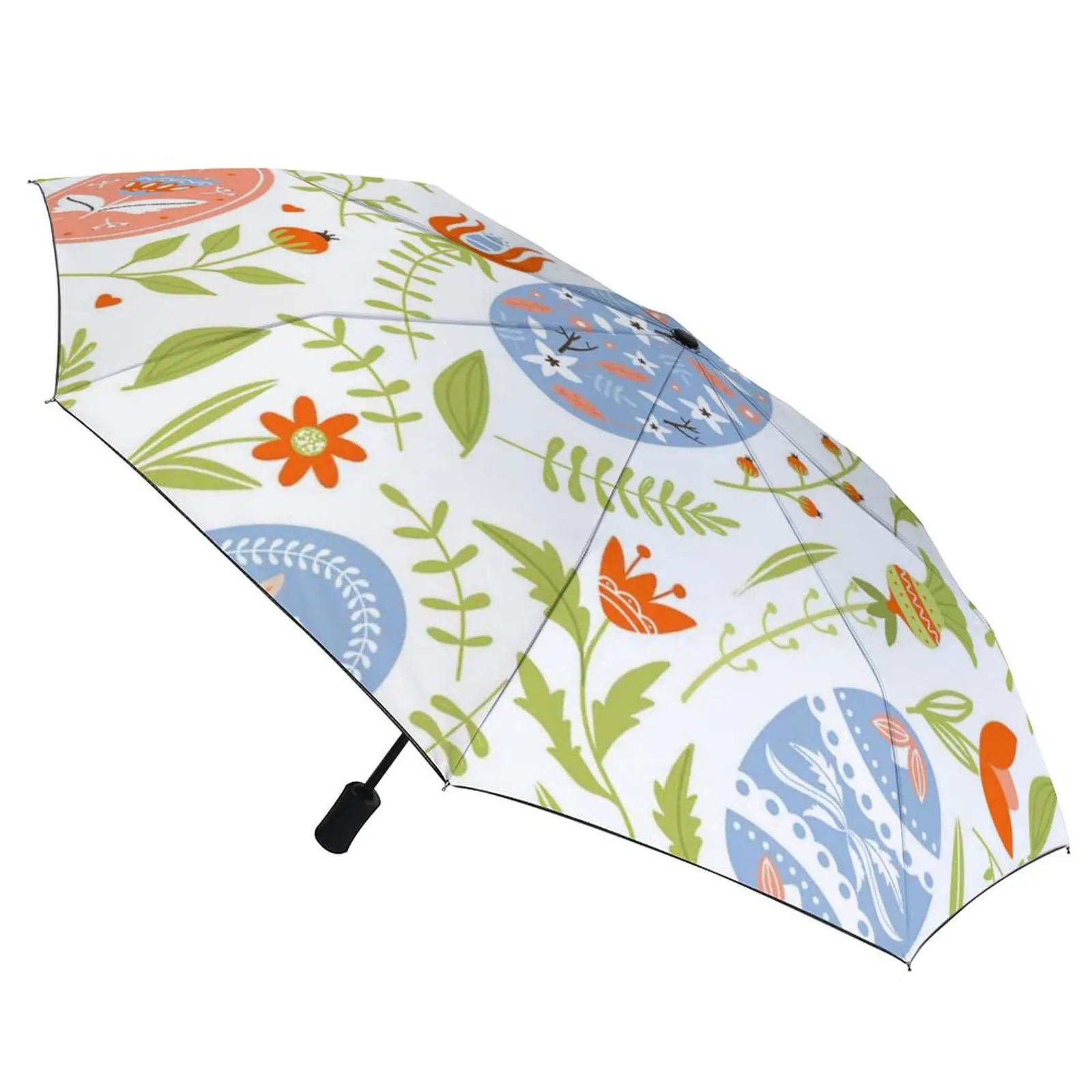 

Красочные пасхальные яйца 3 сложения автоматический зонт цветок кролики коллекция Ветрозащитный Зонт рамка из углеродного волокна