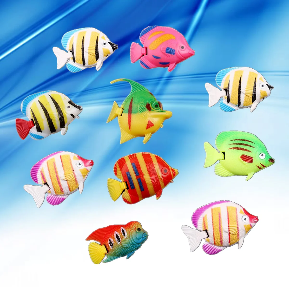 

10pcs Artificial Tiny Moving Floating Fishes Ornament for Aquarium Tank ( Random Pattern )