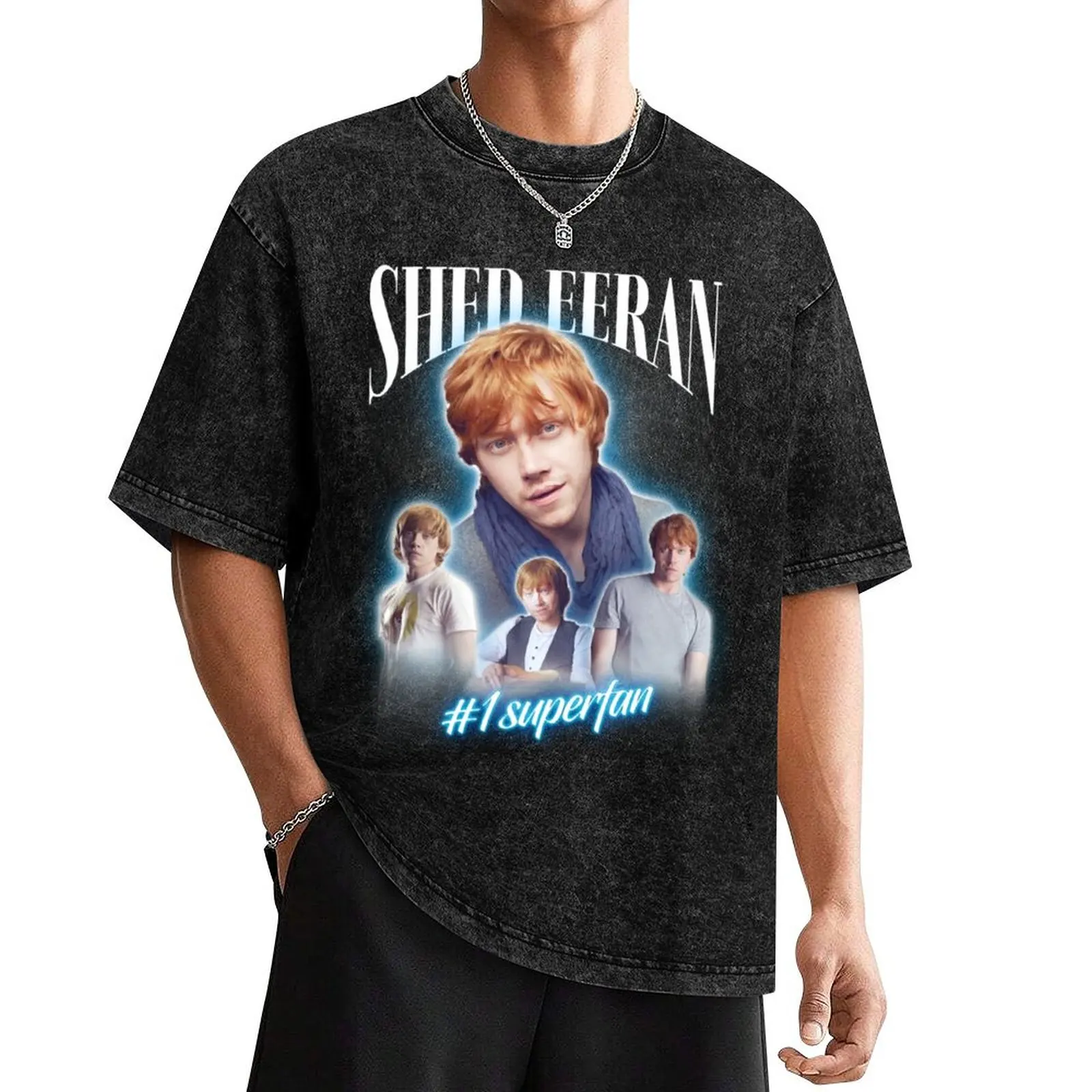 Футболка Rupert Grint Shed Eeran с карикатурой и Проколом футболка коллажем аниме одежда